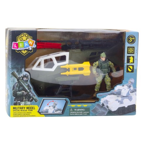 Zestaw militarny helikopter żołnierz