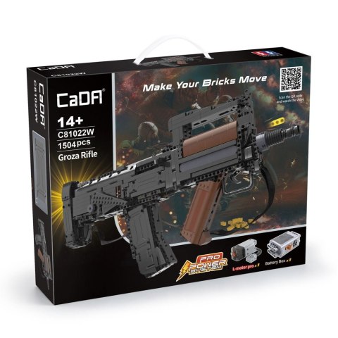 Karabin Pistolet Groza Klocki 1504 Elementów CADA 10 Pocisków