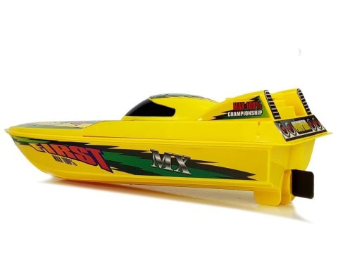 Łódź Motorówka Na Baterie 4 Kierunki Żółta z Elementami Zielonego 40 cm Łódź Motorówka Na Baterie 4 Kierunki Żółta z Elementami Zielonego 40 cm