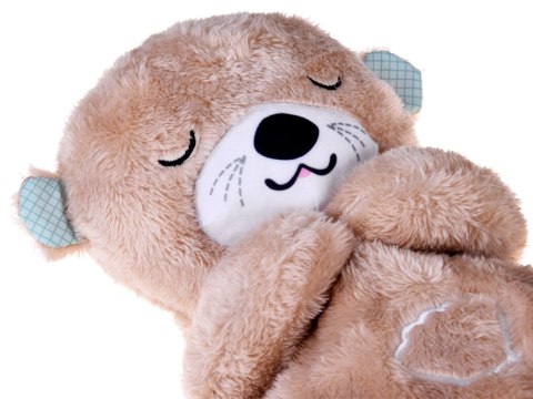 Przytulanka oddychająca WYDRA kołysanki biały szum lampka nocna