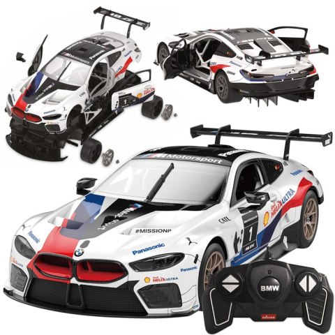 Rastar model 1:18 do złożenia BMW M8 GTE auto sterowane na pilota