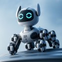 Robot Pies TOOBY Zdalnie Sterowany RC 360° Światła Dźwięki Biało-Czarny