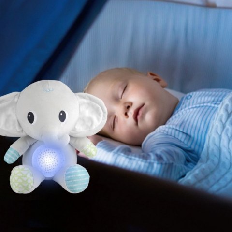 BABY Przytulanka Słonik Z Projektorem Uspokajacz 12 Melodii