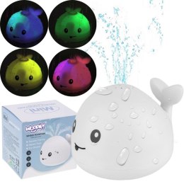 BABY Zabawka do Kąpieli Wieloryb Tryskający Wodą Fontanna LED