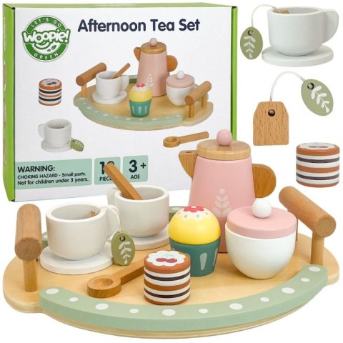 GREEN Drewniany Zestaw do Herbaty i Kawy 12 el. FSC