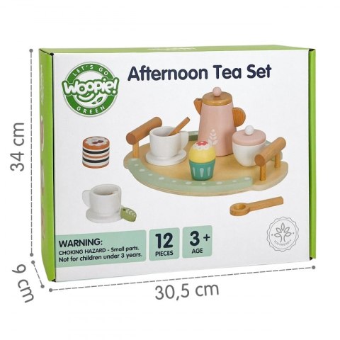 GREEN Drewniany Zestaw do Herbaty i Kawy 12 el. FSC