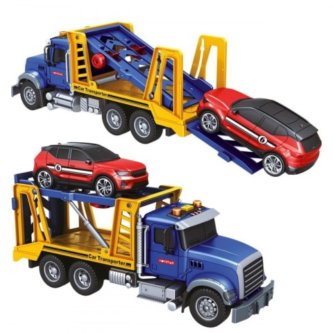 Laweta Ciężarówka Transporter Z Autkiem Światło Dźwięk