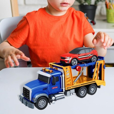 Laweta Ciężarówka Transporter Z Autkiem Światło Dźwięk