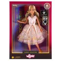 ROYAL Lalka Lily 30 cm Długie Blond Włosy Różowa Suknia Biżuteria
