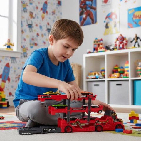 Zestaw ciężarówka TIR z 6 autami 26303