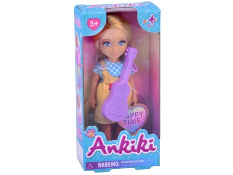 Ankiki Lalka z gitarą - urocza mała muzykalna laleczka 14 cm