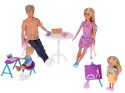 Anlily Duży zestaw RODZINA LALEK Kuchnia i mebelki + szkoła i praca