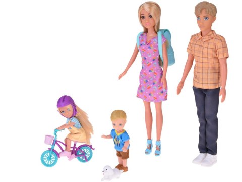 Anlily Duży zestaw RODZINA LALEK Kuchnia i mebelki + szkoła i praca