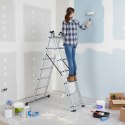 Drabina aluminiowa wielofunkcyjna 3x7 składana z pasami zabezpieczającymi 150 kg ModernHome