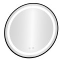 Lustro łazienkowe LED okrągłe ścienne 60 cm 3 barwy włącznik dotykowy regulacja jasności ModernHome