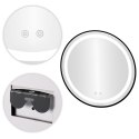 Lustro łazienkowe LED okrągłe ścienne 60 cm 3 barwy włącznik dotykowy regulacja jasności ModernHome