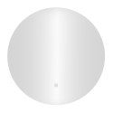 Lustro łazienkowe LED okrągłe ścienne 80 cm 3 barwy włącznik dotykowy ModernHome