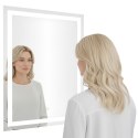 Lustro łazienkowe LED ścienne 50x70 cm 3 barwy włącznik dotykowy ModernHome