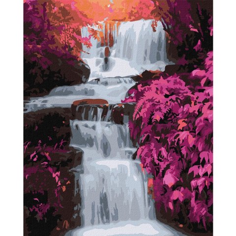 Malowanie po numerach 40x50 cm KHO2862 Tropikalny wodospad AP0075