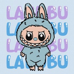 Malowanie po numerach dla dzieci 25x25cm KHO1283 On - Labubu AP0066