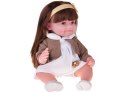 Urocza lalka Tosia z miękkiej gumy długie włosy sukienka 30 cm