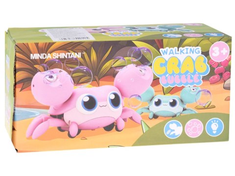 Uroczy chodzący KRAB na BAŃKI MYDLANE automat maszyna świeci gra ZA5717