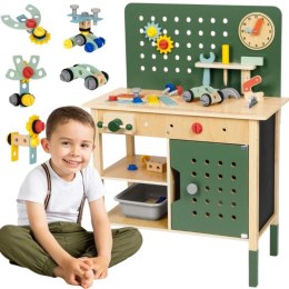GREEN Drewniany Warsztat STEM Zestaw z Narzędziami
