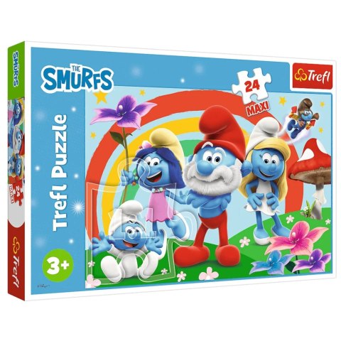 Puzzle - 24 Maxi - Smerfny dzień - Smerfy - Trefl 14374