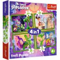 Puzzle - 4w1 (35, 48, 54, 70) - Świat Smoka Diplodoka - Trefl 34663