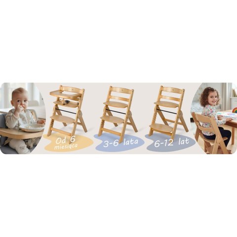 Drewniane krzesełko do karmienia Nukido Timo
