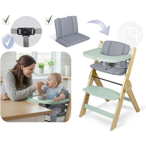 Drewniane krzesełko do karmienia Nukido Timo