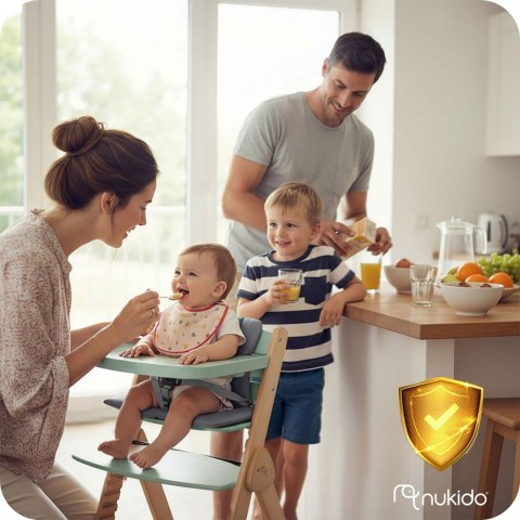 Drewniane krzesełko do karmienia Nukido Timo