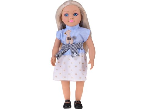 Elegancka Lalka 48 cm z długimi blond włosami - urocza stylizacja