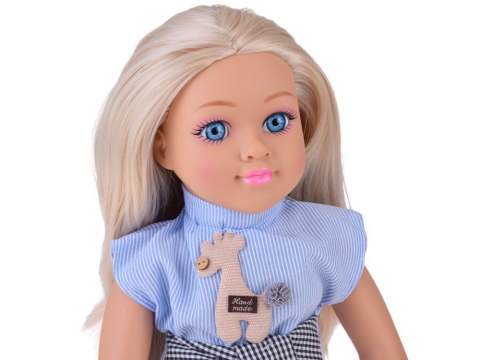 Elegancka Lalka 48 cm z długimi blond włosami - urocza stylizacja