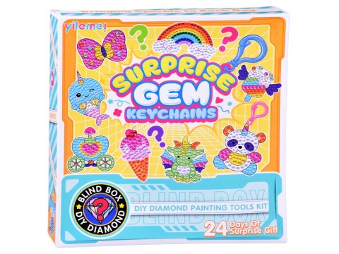 Kreatywny kalendarz adwentowy wyklejanka haft diamentowy breloczki