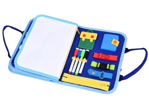 Materiałowa książeczka manipulacyjna edukacyjna + tablica markery