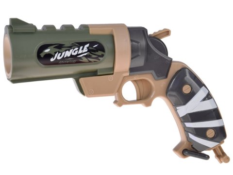 Pistolet na piankowe naboje + puszki zestaw strzelecki dla dzieci