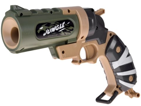 Pistolet na piankowe naboje + puszki zestaw strzelecki dla dzieci