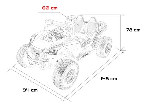 Auto samochód na akumulator  Buggy RTR Monster Speed 4x4 Biały