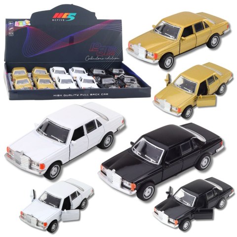 Samochód Klasyczny Metalowy Napęd Światła Dźwięki Otwierane Drzwi Mix