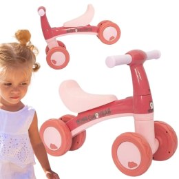 Rowerek Biegowy Różowy Jeździk Czterokołowy