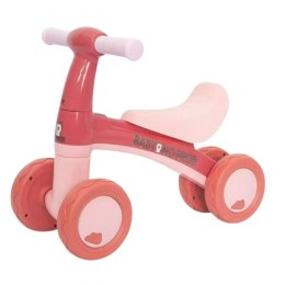 Rowerek Biegowy Różowy Jeździk Czterokołowy