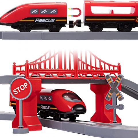 Zestaw Kolejka Elektryczna Lokomotywa Straż Pożarna 66el.