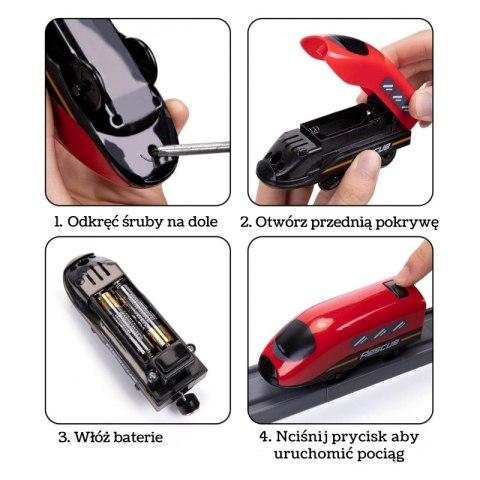 Zestaw Kolejka Elektryczna Lokomotywa Straż Pożarna 66el.