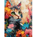 Zestaw do malowania po numerach 30x40cm KHO6598 Puszysty kot AP0094
