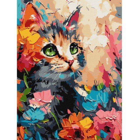 Zestaw do malowania po numerach 30x40cm KHO6598 Puszysty kot AP0094