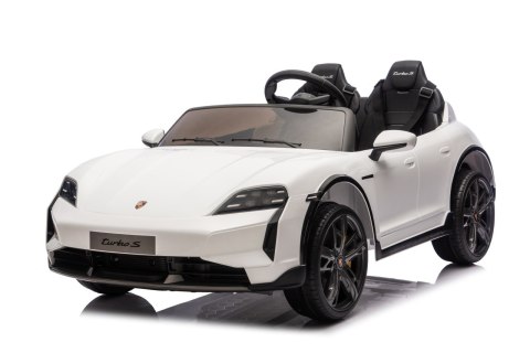 2osobowy Auto na akumulator  Porsche Taycan Turbo S Biały