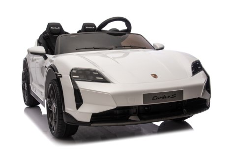 2osobowy Auto na akumulator  Porsche Taycan Turbo S Biały