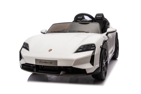 2osobowy Auto na akumulator  Porsche Taycan Turbo S Biały