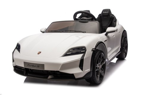 2osobowy Auto na akumulator  Porsche Taycan Turbo S Biały